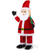 6FT Pre-Lit Pull-Up Waving Santa Christmas Decoration with 180 Warm White LEDs – Indoor & Outdoor Display