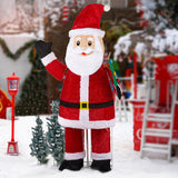 6FT Pre-Lit Pull-Up Waving Santa Christmas Decoration with 180 Warm White LEDs – Indoor & Outdoor Display