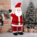 6FT Pre-Lit Pull-Up Waving Santa Christmas Decoration with 180 Warm White LEDs – Indoor & Outdoor Display