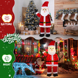 6FT Pre-Lit Pull-Up Waving Santa Christmas Decoration with 180 Warm White LEDs – Indoor & Outdoor Display