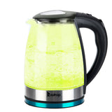 ZOKOP 1.8L Electric Glass Kettle, 2000W with 7-Colour LED Light & Auto Shut-Off – UK Plug
