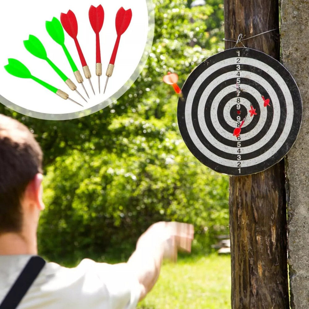 Full Size Dartboard Set with 6 Darts – Family Dart Board Game for Adults & Kids, 40.5cm Diameter