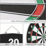 Full Size Dartboard Set with 6 Darts – Family Dart Board Game for Adults & Kids, 40.5cm Diameter