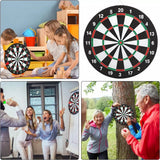 Full Size Dartboard Set with 6 Darts – Family Dart Board Game for Adults & Kids, 40.5cm Diameter