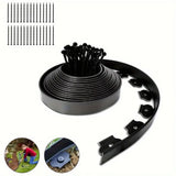 Lawn Border Edging Set, 10m with 30 Plastic Stakes – Garden Edging for Paths, Driveways and Flowerbeds