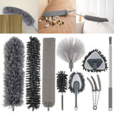 9-Piece Extendable Microfibre Feather Duster Set with Telescopic Pole – Cleaning High Ceilings & Corners