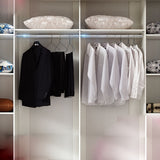 Industrial Silver Iron Wall-Mounted Clothes Rail – Extendable Hanging Rail for Bedroom, Bathroom & Hallway