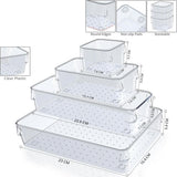 25-Piece Plastic Drawer Organiser Set in 5 Sizes – Desk, Kitchen, Fridge & Makeup Storage Dividers, Clear