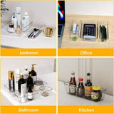 25-Piece Plastic Drawer Organiser Set in 5 Sizes – Desk, Kitchen, Fridge & Makeup Storage Dividers, Clear