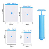 12-Pack Strong Vacuum Storage Bags with Manual Air Pump – Space-Saving Organiser for Bedding & Clothes