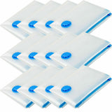 12-Pack Strong Vacuum Storage Bags with Manual Air Pump – Space-Saving Organiser for Bedding & Clothes