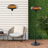 Debonair Adjustable Height Waterproof Quartz Patio Heater, 3 Heat Settings – Indoor & Outdoor Warmth