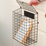 Avilo Metal Letter Cage for Front Door – Flip-Up Lid Mail Catcher Behind Letter Box
