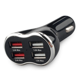 Aquarius 4-Port Universal USB Car Charger with 50W Output & LED Indicator – Fast In-Car Charging, Black