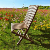 Miami Folding Teak Garden Chair – Grade A Teak Outdoor Seat, Easy to Assemble