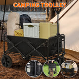 Heavy Duty Foldable Garden Trolley Cart Wagon with Telescopic Handle, 150kg – Beach, Camping and Festival Trolley