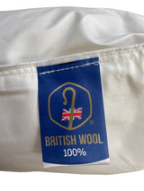 Harwoods Firm Wool Pillow with Yorkshire Wool Filling & 233 Thread Count Cotton Case – 900g