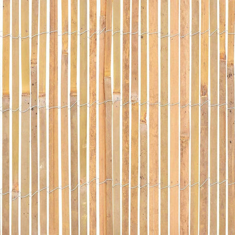 Bamboo slatted fence screen