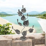 Silver Flower-Shaped Metal Candelabra, 77cm Tall – Art Deco Floral Table Centrepiece