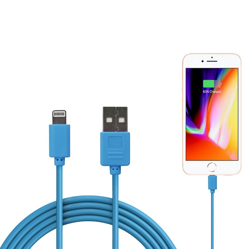 GVC USB Data Cable for 8 Pin Devices, 1m – Charge, Sync & Transfer, Blue