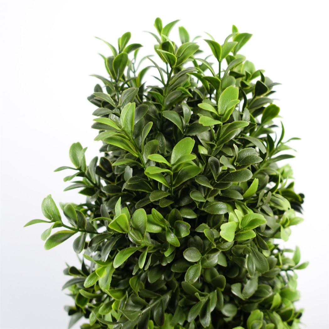 Botanik 120cm Spiral Buxus Artificial Topiary Tree – UV Resistant Outdoor Faux Plant with Weighted Pot