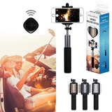 Aquarius Video Selfie Stick with Bluetooth Remote – Extendable 18–60cm Aluminium Monopod, Gold