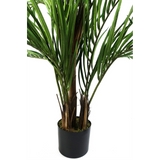 Artificial Areca Palm Tree, 130cm with Silk Leaves & Natural Palm Fronds – Weighted Pot, Wired Branches