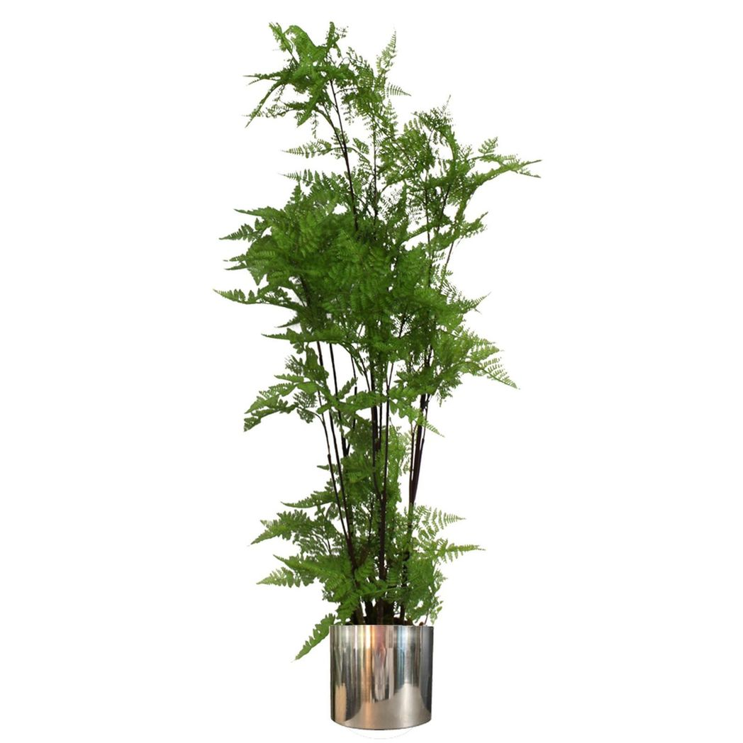 Polished Silver Metal Planter, 20 x 18cm