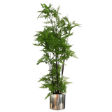 Polished Silver Metal Planter, 20 x 18cm