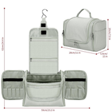 Vinsani Hanging Toiletry Bag with Compartments, Mesh Pockets and Two Zippers – Travel Makeup Organiser, Dark Grey