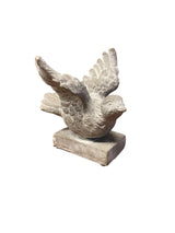 Stone-Look Resin Bird Garden Ornament on Base, 13cm – Decorative Figurine for Home or Office