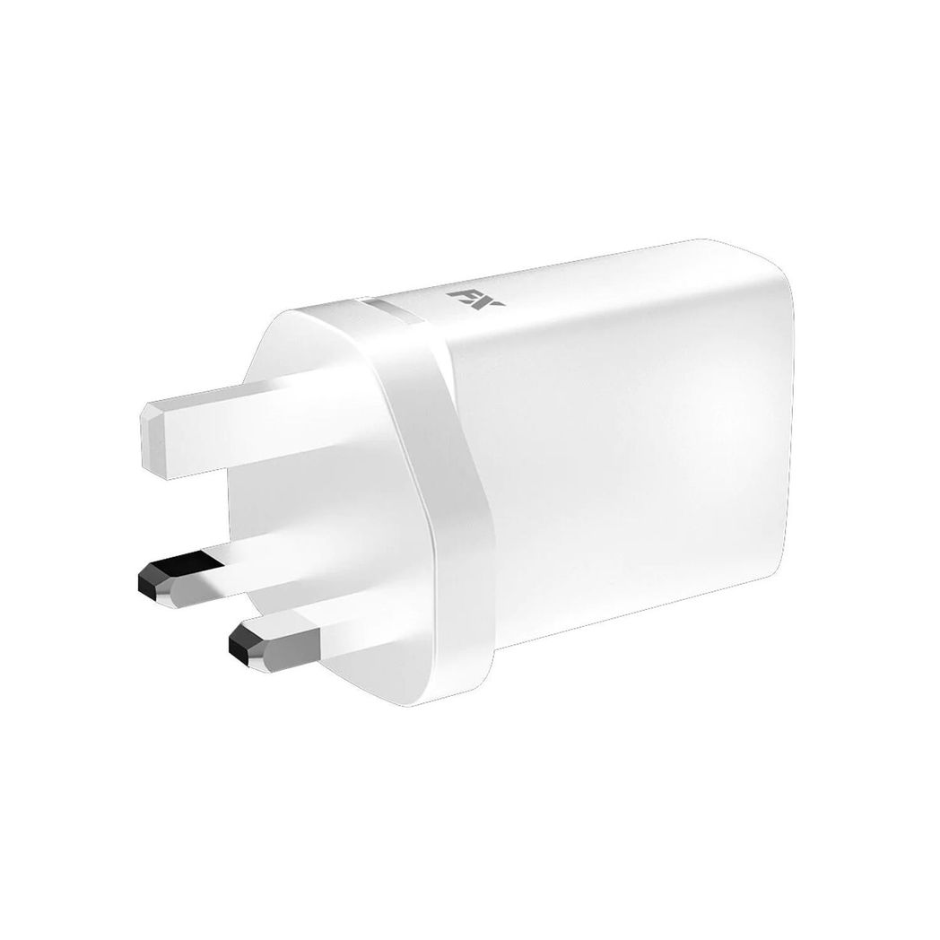 FX USB-C Mains Charger, PD 20W Fast Charging Plug with Universal Compatibility – White