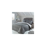 Sleepdown Ribbed Teddy Fleece Reversible Duvet Set with 2 Pillowcases – Cosy Winter Bedding, Grey