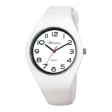 Ravel Unisex Large Comfort Fit Silicone Watch with White Strap – Model R1804.44