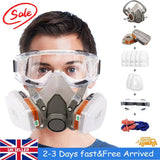17-Piece 6200 Half Mask Respirator Set with Dual Filters – Reusable Silicone Mask for Painting and Sanding