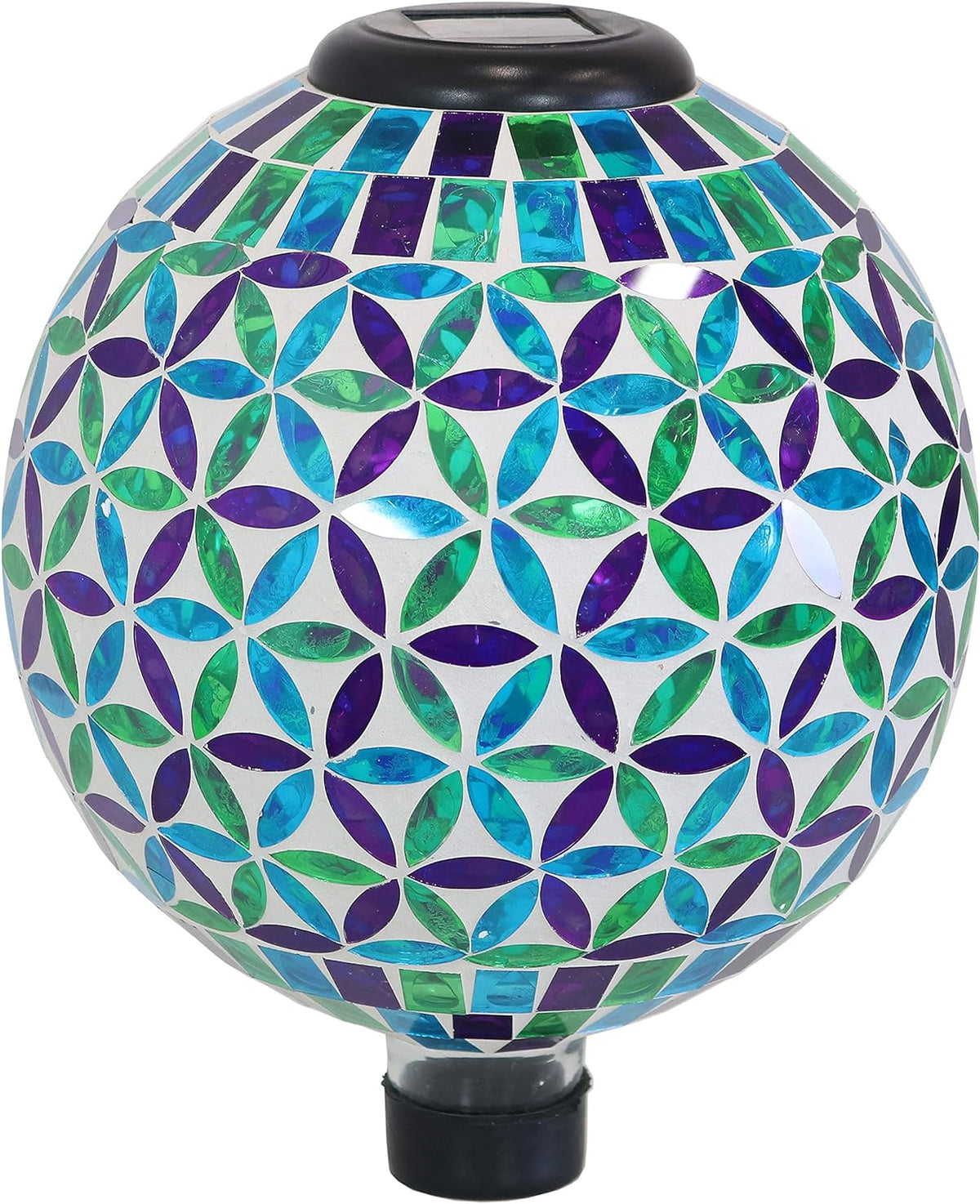 Avilo Illuminated Glass Globe with Metal Stand – Moroccan Inspired Outdoor Garden Light