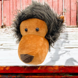 Plush Lion Head Wall Decoration – 3D Hanging Stuffed Ornament and Toy Gift for Kids' Rooms