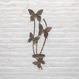 Gold Butterfly Wall-Mounted Candle Holder – 9cm Metal Wall Decor Accent