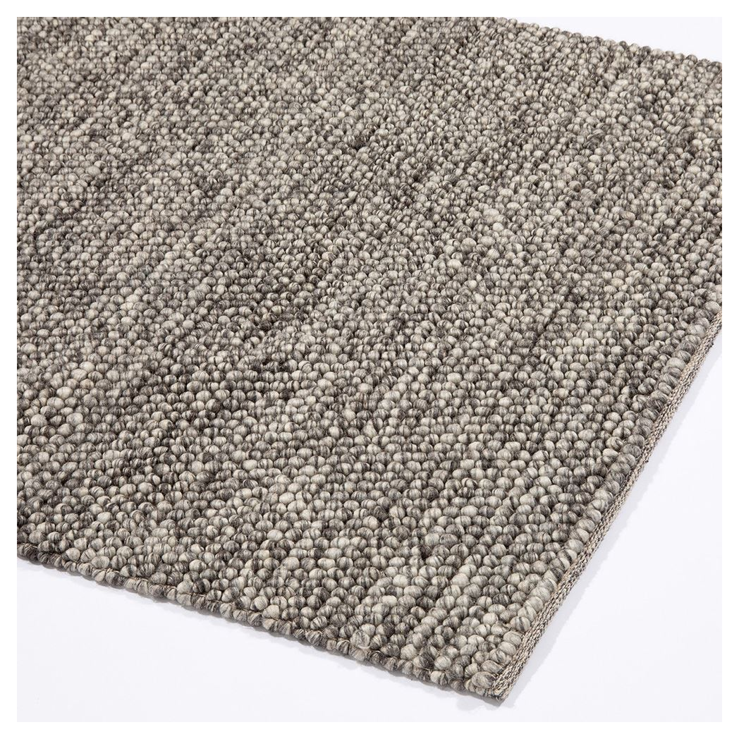 Esselle Home Delilah Wool Pebble Rug, 120 x 170cm – Soft Textured 100% Wool, Mottled Grey