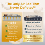 Huddle Airbed Lux King Size with Never-Deflate™ Technology – Guest Air Bed for Home & Camping