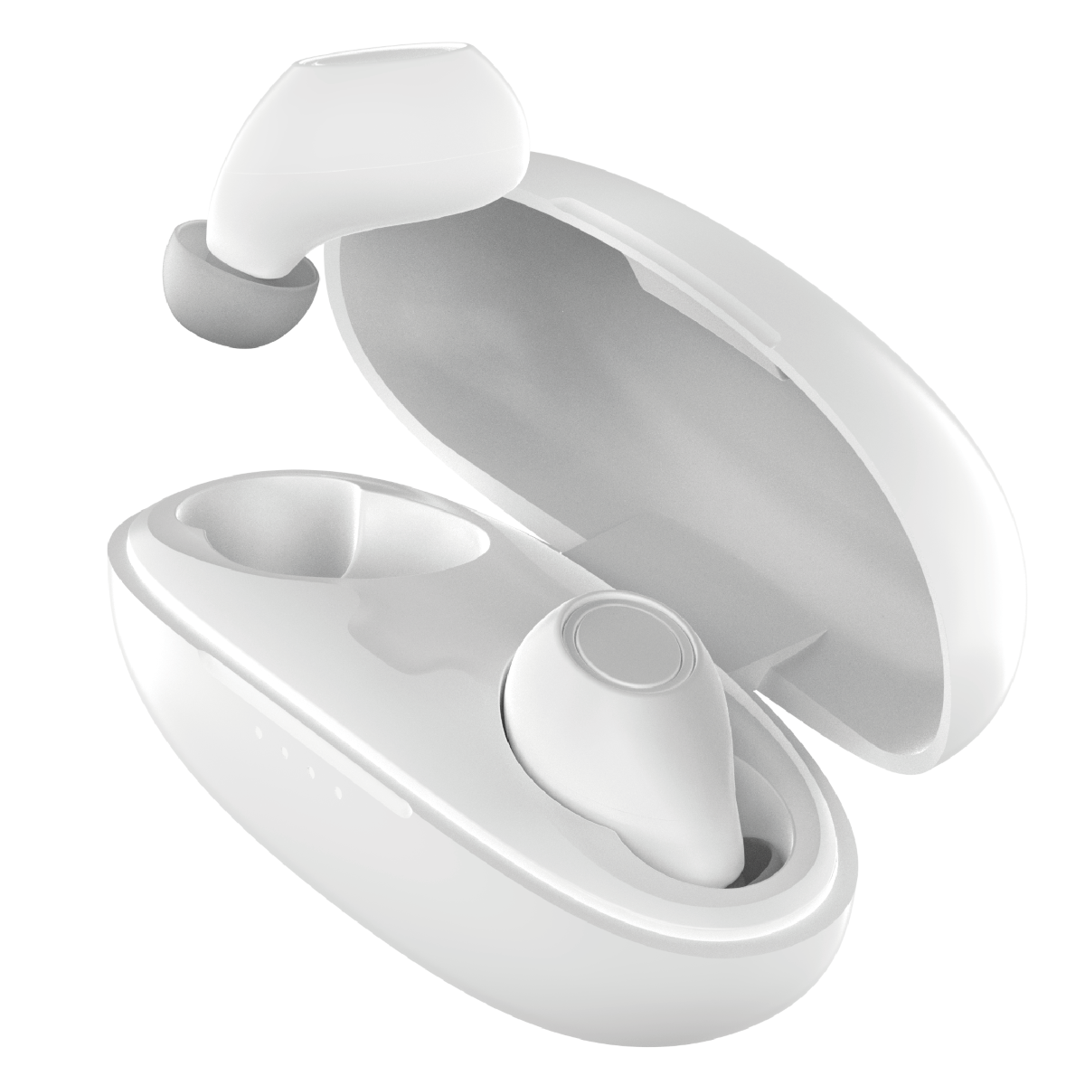 Majority Tru Bio True Wireless Earbuds with Touch Controls & Fast Charging – Eco-Friendly, Clear White