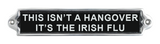 'Irish Hangover' Cast Aluminium Door Sign, 25cm – Wall Decor Gift for Home, Office or Man Cave