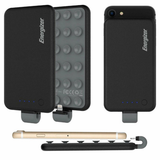 Energizer 4000mAh Slim Power Bank with Built-in Micro USB Tip & Suction Cups – Portable Charger, Black