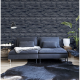 Arthouse Sahara Heavyweight Vinyl Wallpaper with Metallic and Glitter Effect – High Traffic Areas, Denim Blue