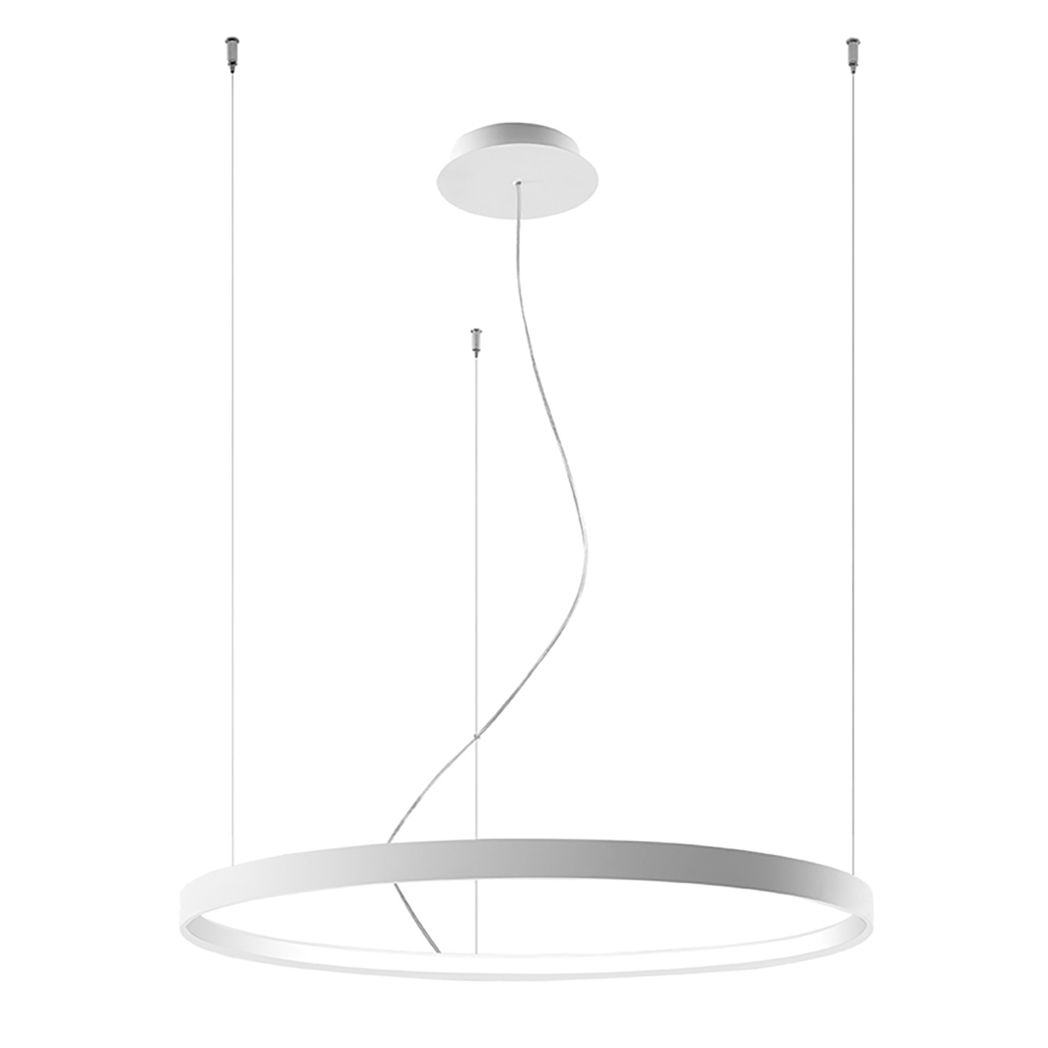 Thoro Lighting Rio Modern LED Chandelier – 50W 3000K Aluminium Pendant Light, White