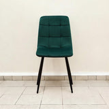 AcaciaHome Velvet Padded Dining Chair with Metal Legs