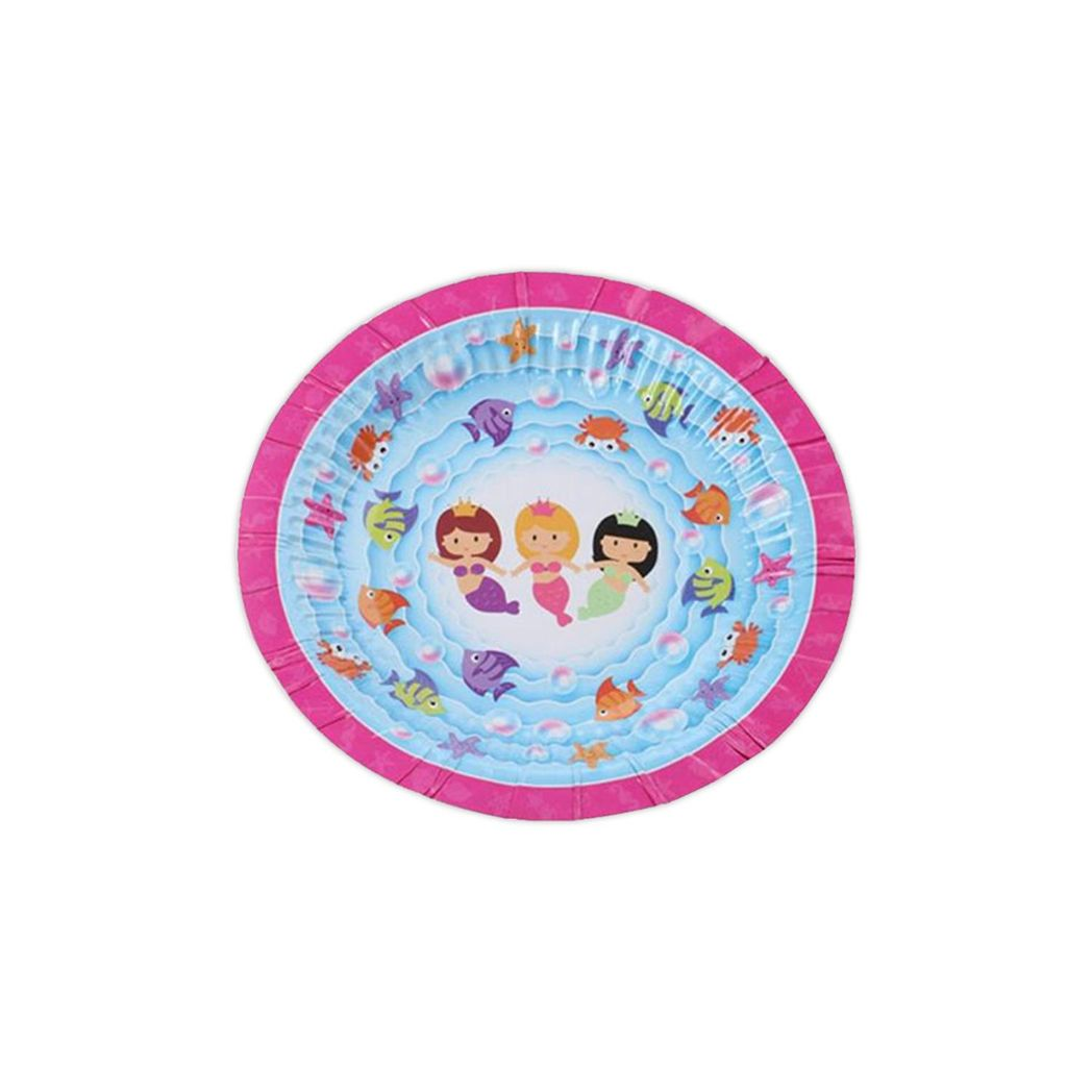 Aquarius Mermaid Design 7 Inch Disposable Paper Bowls, Pack of 12 – Children's Party, Picnic & BBQ Tableware