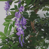 Botanik Artificial Purple Wisteria Tree with Copper Metal Planter, 110cm – Premium Handmade Plant
