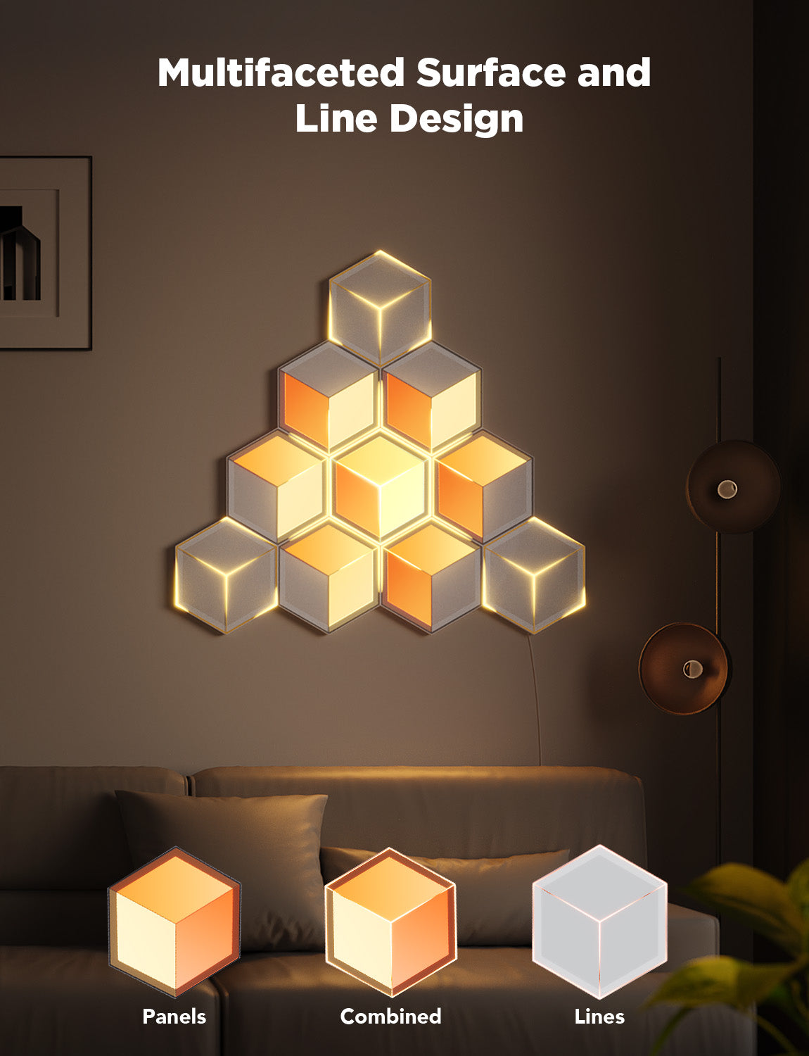 Govee H606A Hexagon LED Light Panel Extension, 1 Pack – 3D Gaming Room Decor, DreamView & Razer Chroma