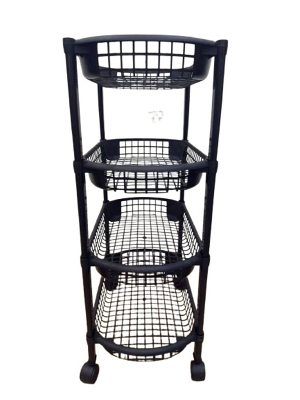 Avilo 4 Tier Rolling Cart – Instant Storage for Kitchen, Bathroom, Utility Room or Garage
